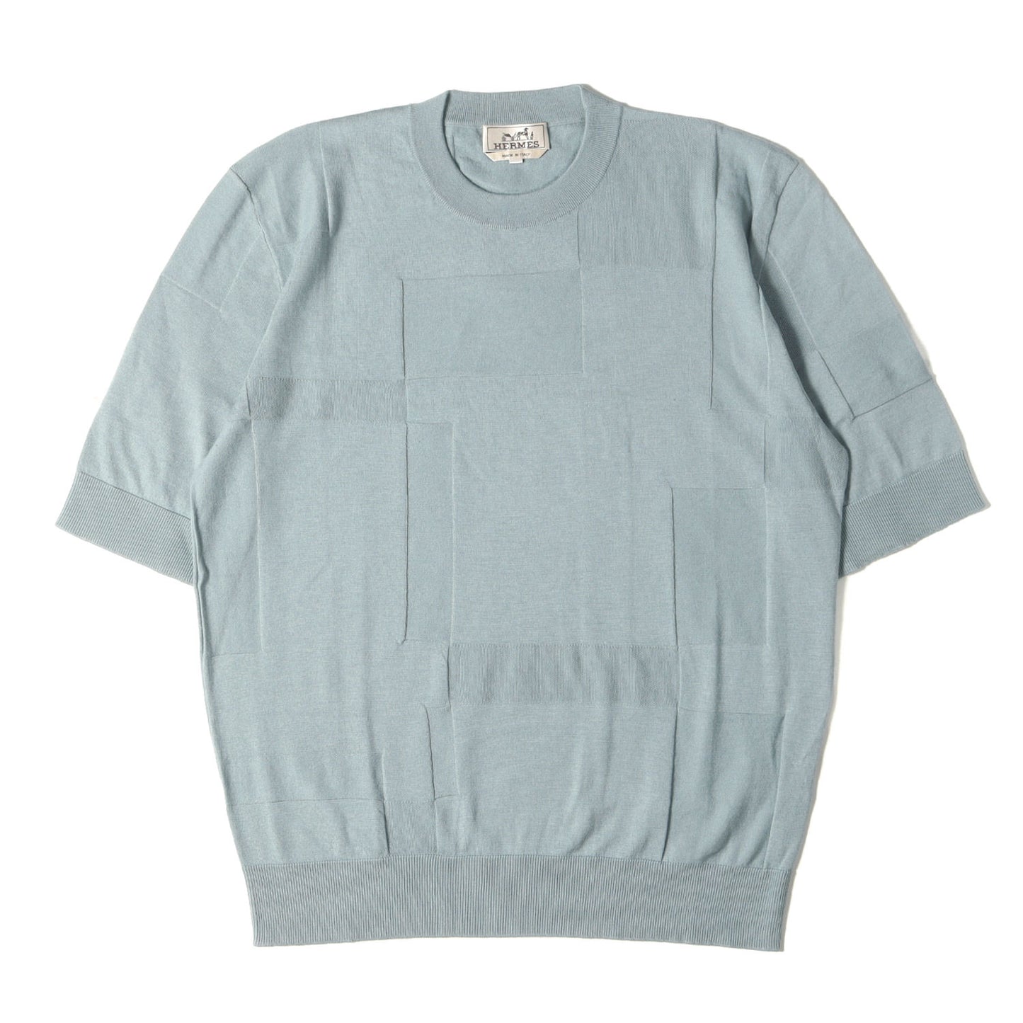 25SS ジャガード 半袖 ニット (Calques en H crewneck sweater H557060HA) / カルク・アン・H