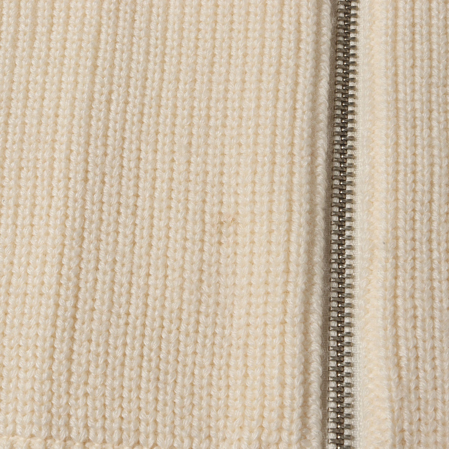 WEB限定色 ウール リブ ジップ ドライバーズ ニット (133531001)