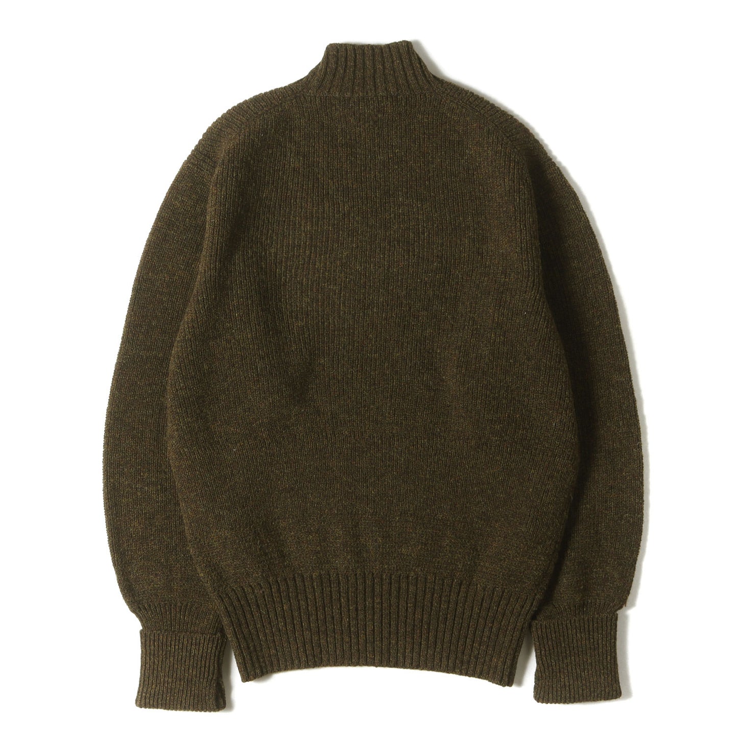 モックネック 畦編み メランジ ニット セーター (M/N ARMY SWEATER MT1303-0104)