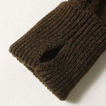 モックネック 畦編み メランジ ニット セーター (M/N ARMY SWEATER MT1303-0104)