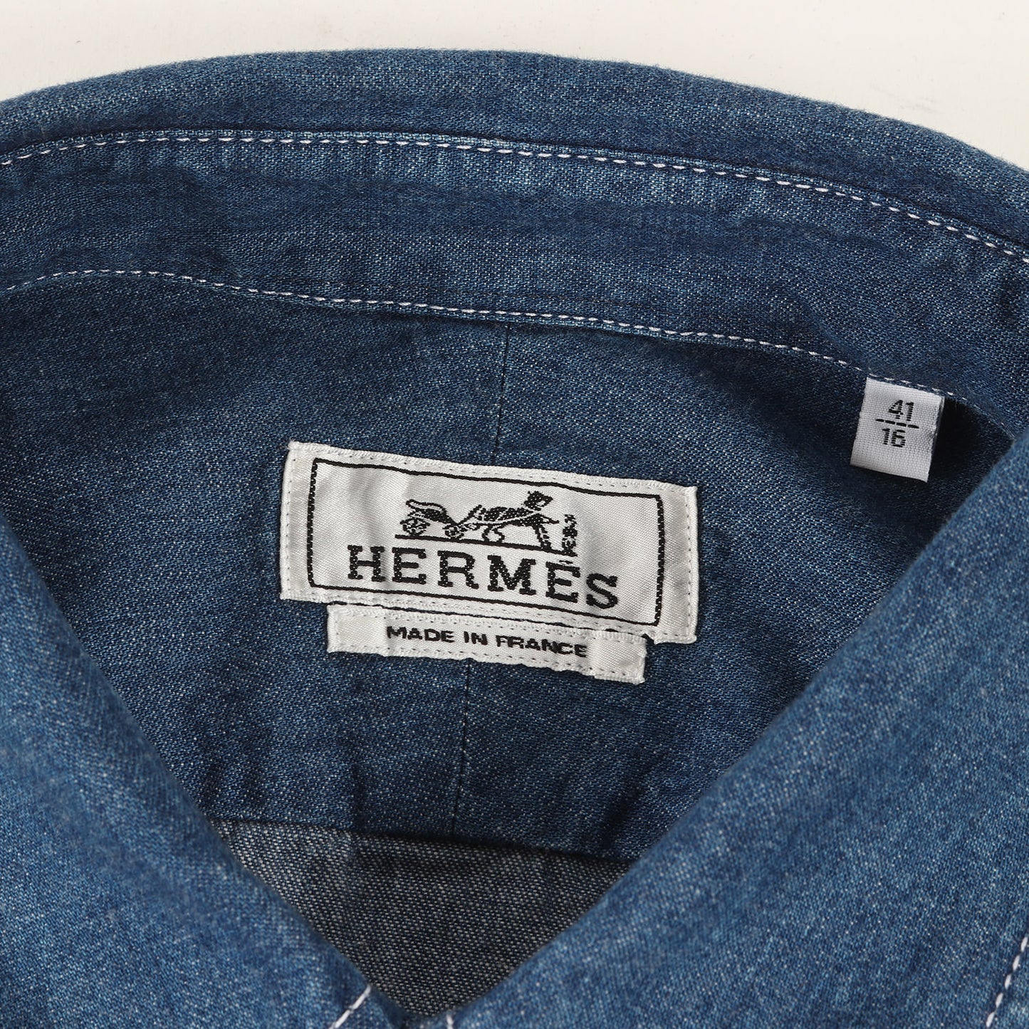 23SS セリエボタン デニム ドレスシャツ