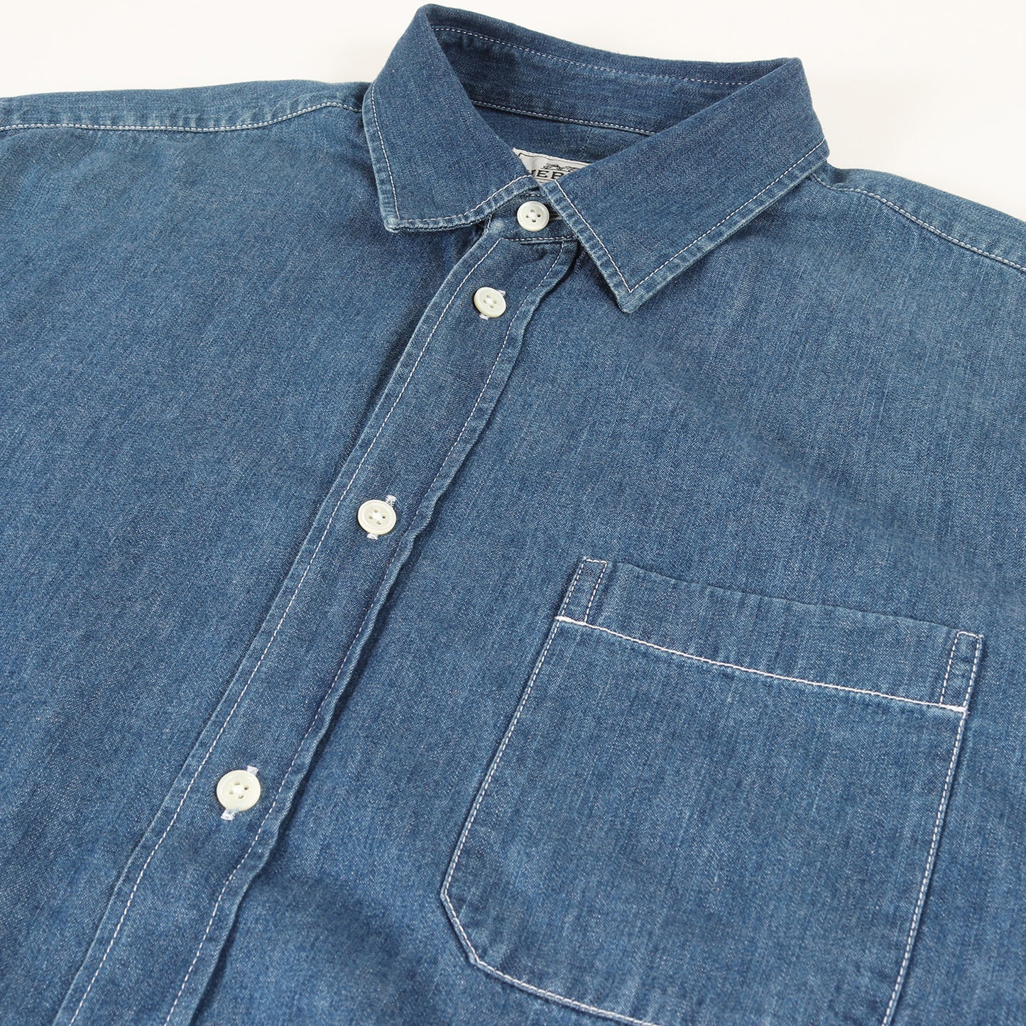 23SS セリエボタン デニム ドレスシャツ