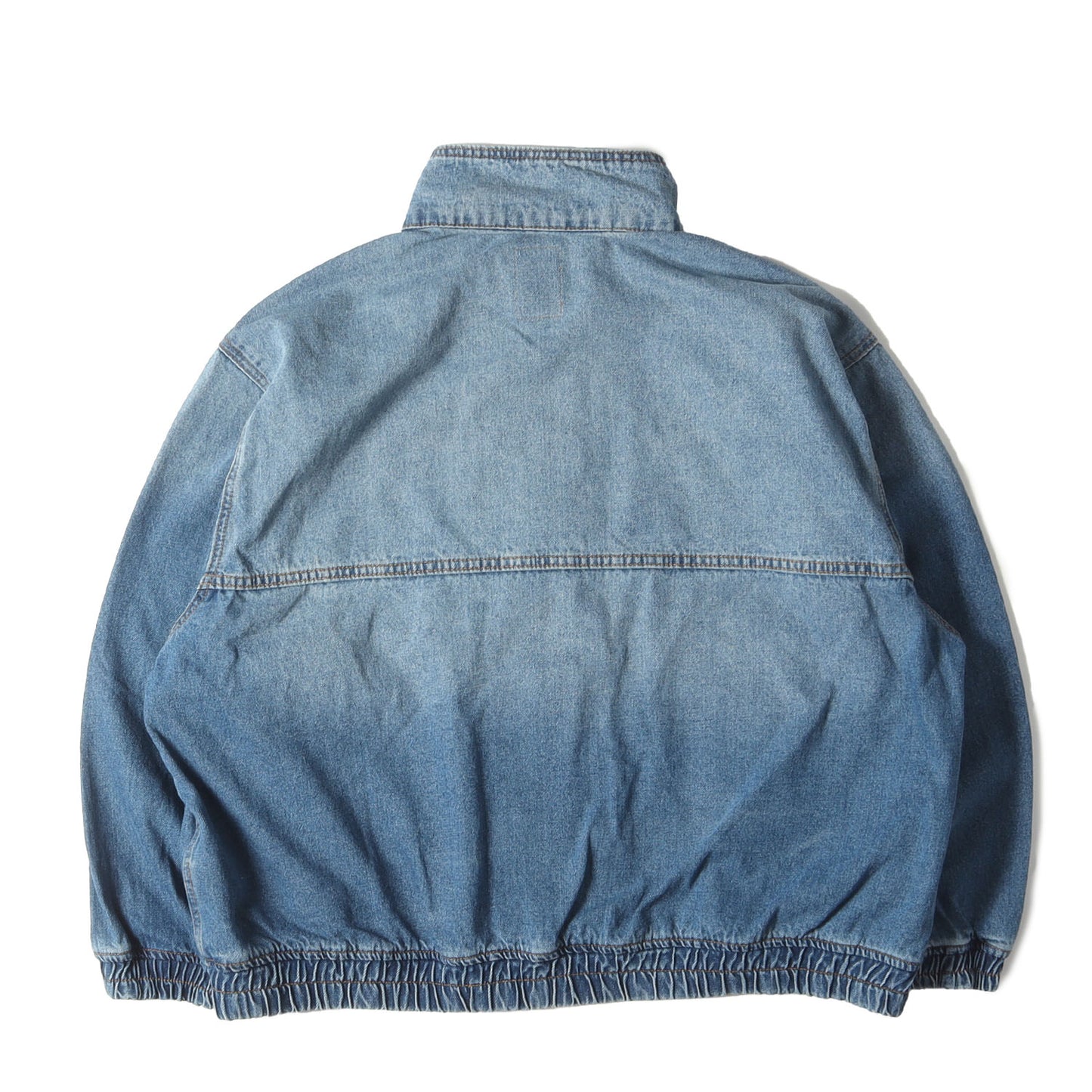 25SS ブリーチ デニム ハイネック ダブルジップ ボマー ジャケット (GML-05060) / JEANS
