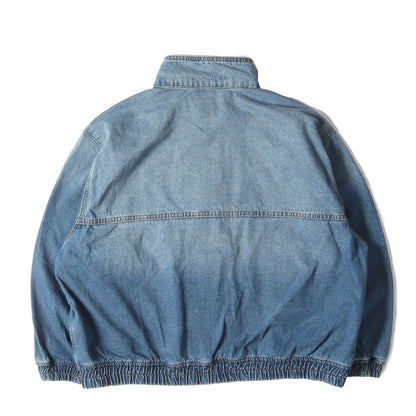 25SS ブリーチ デニム ハイネック ダブルジップ ボマー ジャケット (GML-05060) / JEANS