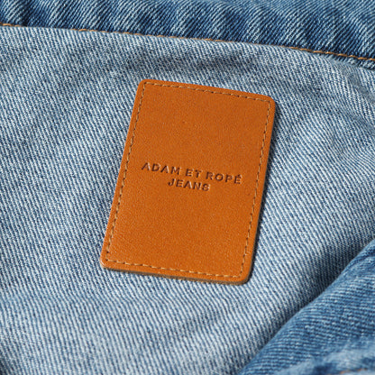 25SS ブリーチ デニム ハイネック ダブルジップ ボマー ジャケット (GML-05060) / JEANS