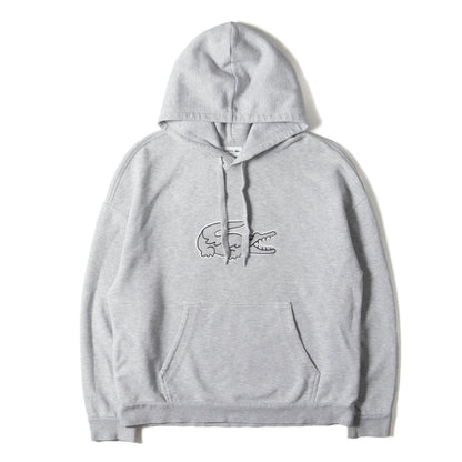 ワニ ワッペン コットンポリ ジャージー スウェット パーカー (SH9578)