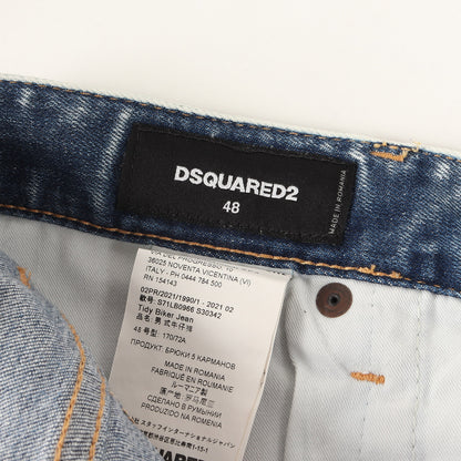 21AW ペイント クラッシュ リペア加工 ストレッチ デニム スキニー パンツ (Tidy Biker Jean S71LB0966 S30342)