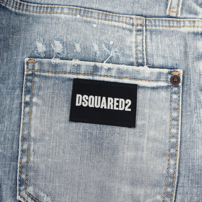 21AW ペイント クラッシュ リペア加工 ストレッチ デニム スキニー パンツ (Tidy Biker Jean S71LB0966 S30342)