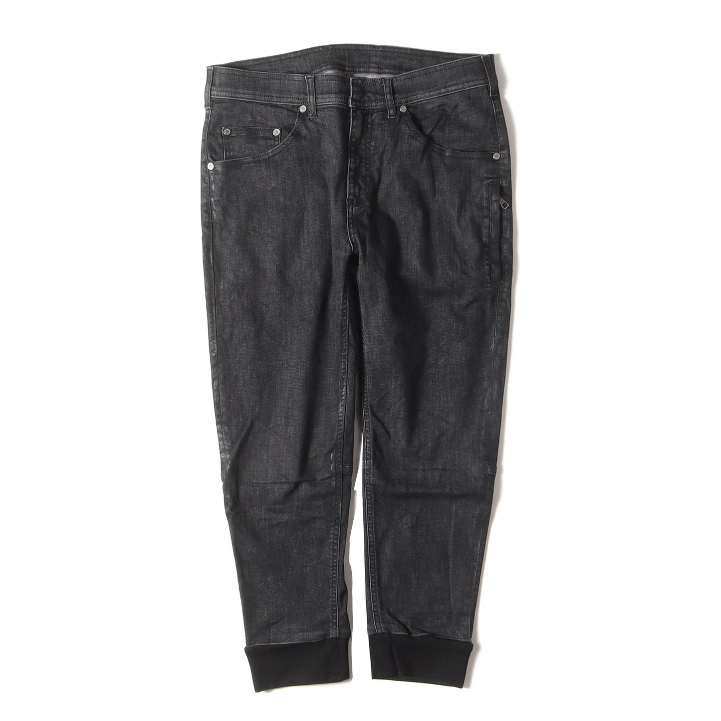 20SS 裾リブ ストレッチ デニム スキニー パンツ (PBJP173H-N500TZ)