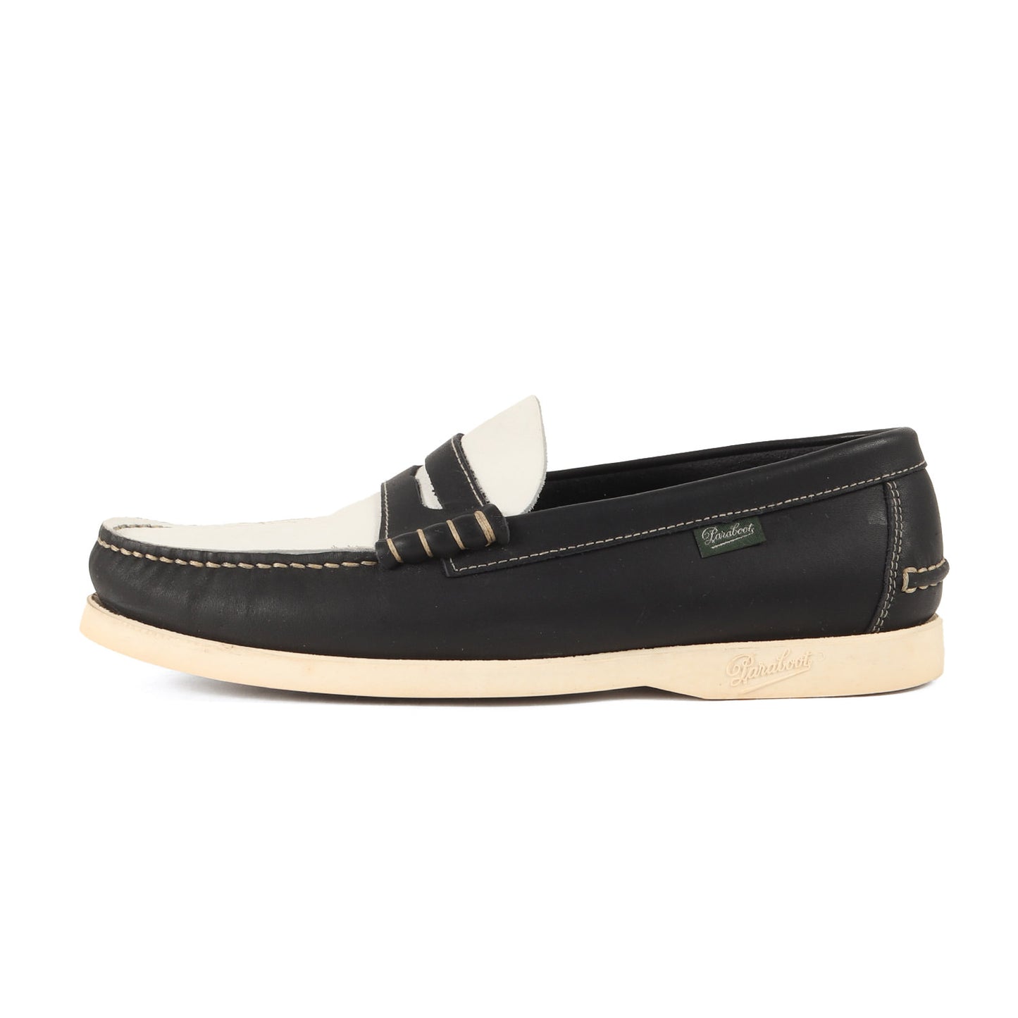 × SHIPS ツートーン レザー デッキ ローファー (CORAUX 093650) / Marine