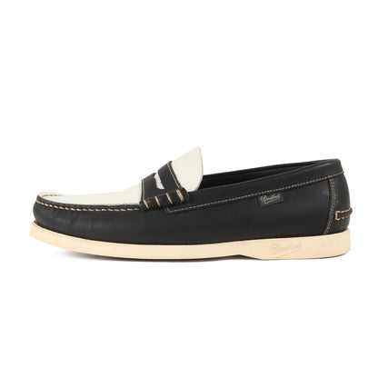 × SHIPS ツートーン レザー デッキ ローファー (CORAUX 093650) / Marine