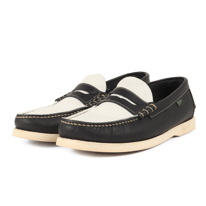 × SHIPS ツートーン レザー デッキ ローファー (CORAUX 093650) / Marine