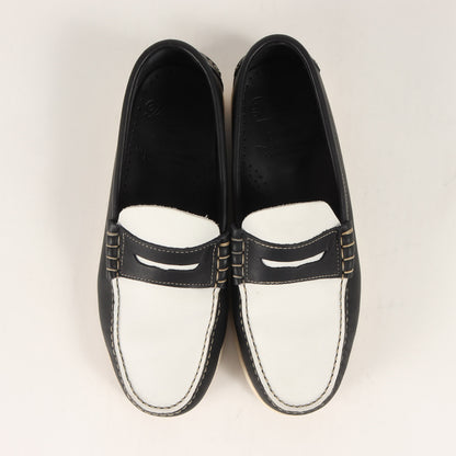 × SHIPS ツートーン レザー デッキ ローファー (CORAUX 093650) / Marine