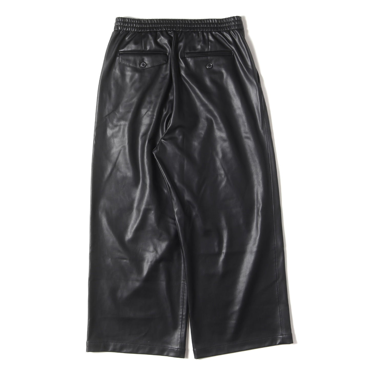 23AW × ZARA 2タック PUレザー ワイド バギー パンツ (Fake Leather Wide Leg Pants 9621/622) / ジッパーフライ