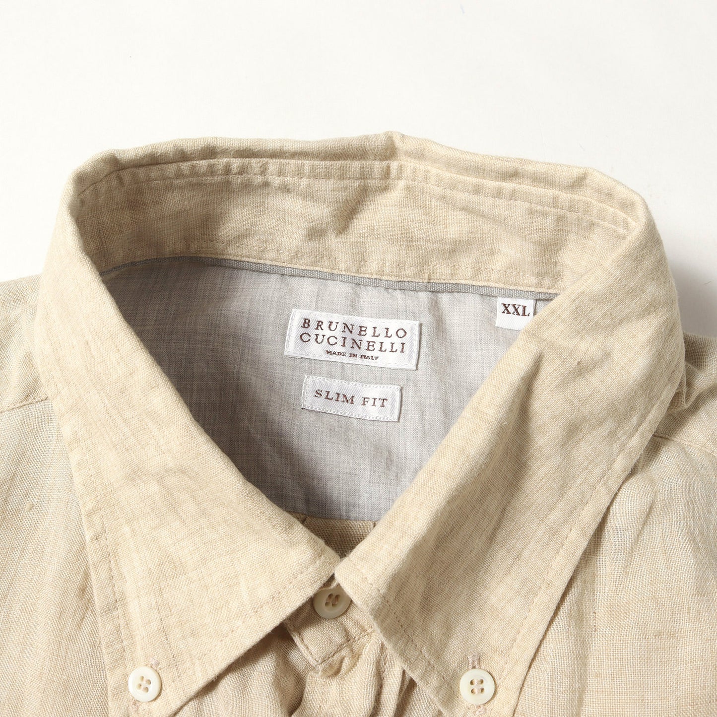 スラブ リネン ボタンダウン ドレス シャツ / SLIM FIT