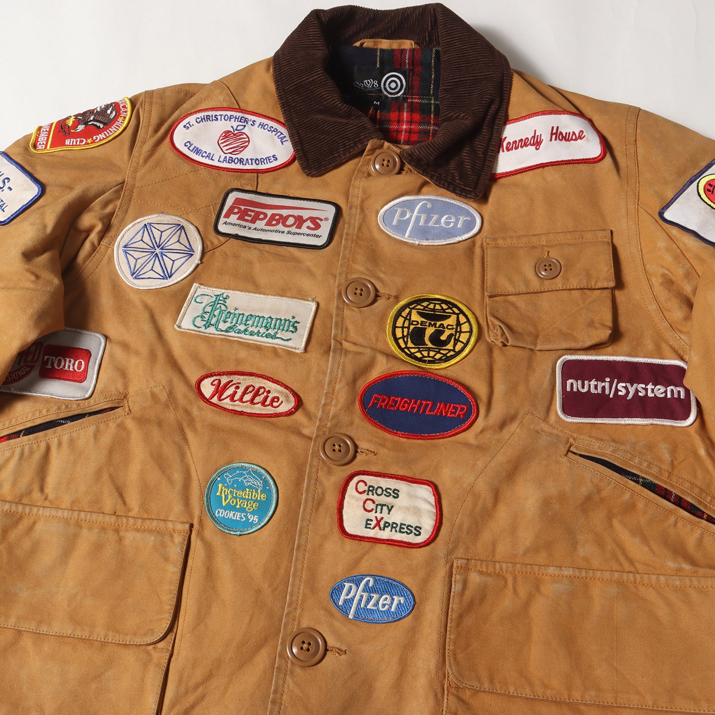 マルチワッペン 刺繍 ダック ワーク カバーオール / MADE IN USA