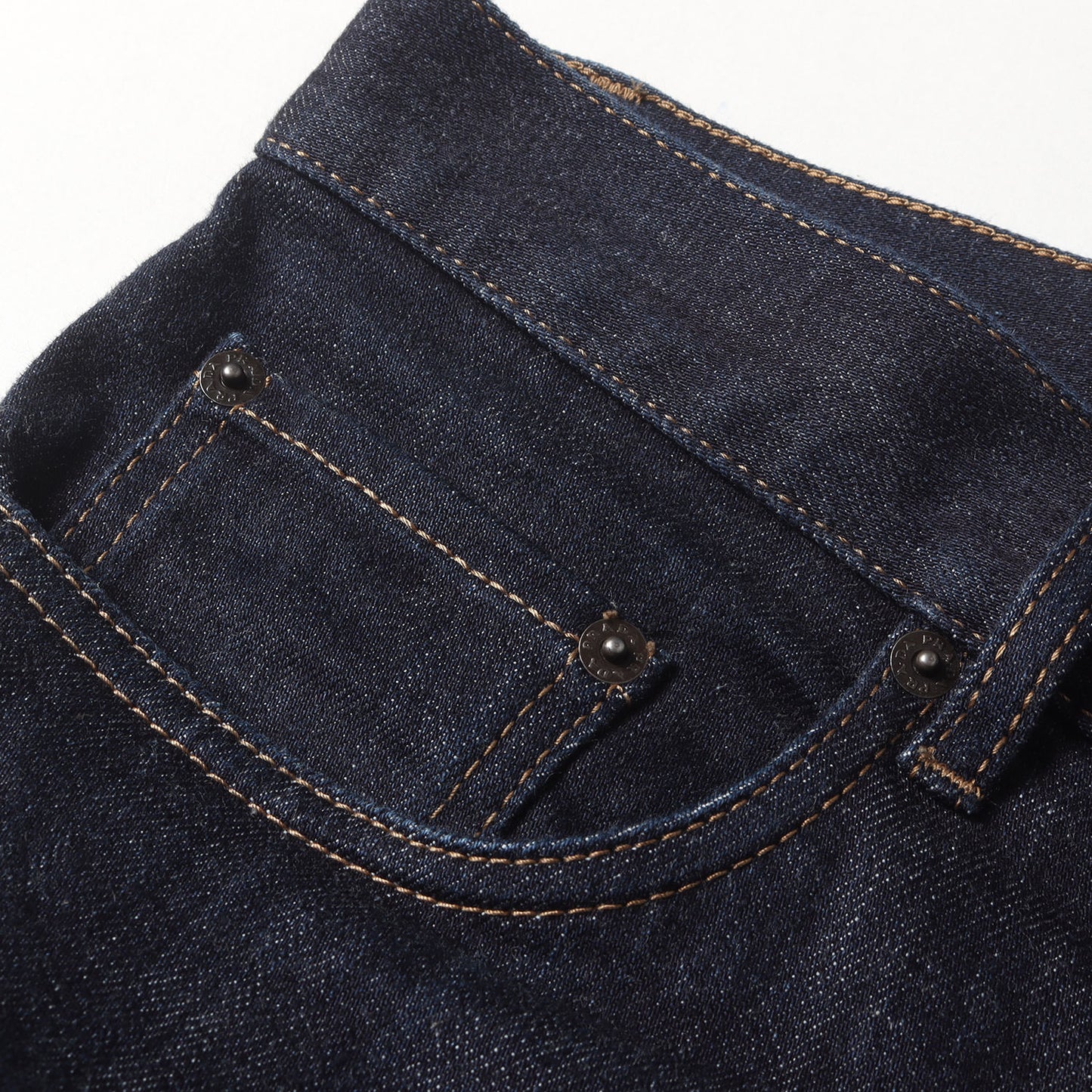 ストレッチ リジット デニム ストレート パンツ (GEP010) / ジッパーフライ