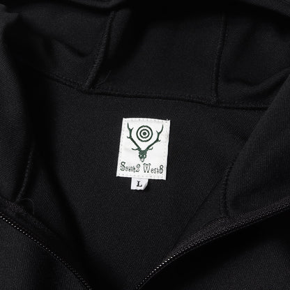 ワンポイント アイコン 刺繍 ジャージー ハーフジップ パーカー (NS813)