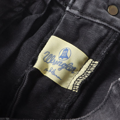 × Wrangler ダメージ加工 アンクルカット フェード ブラック デニム パンツ (WS0019) / ジッパーフライ MADE IN JAPAN