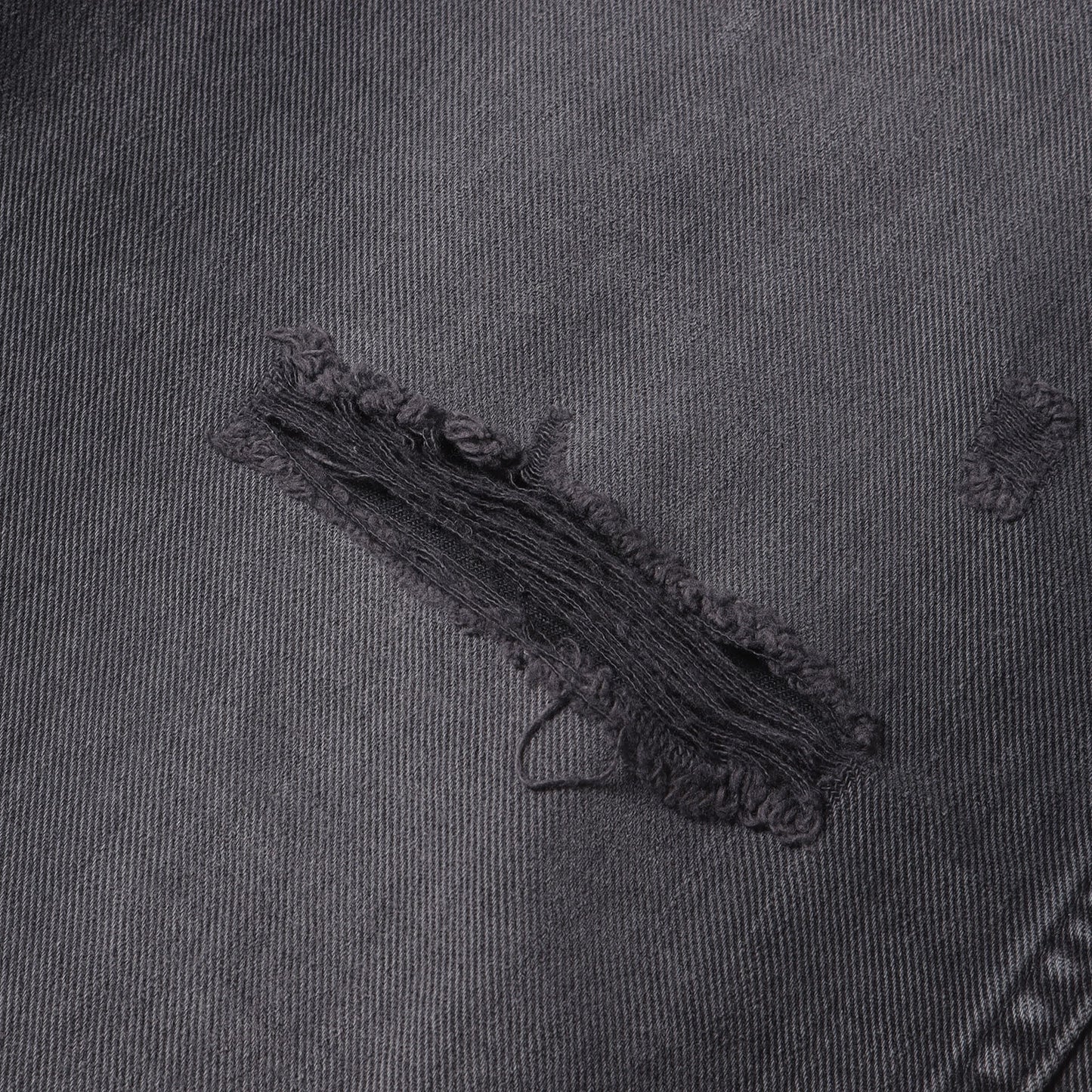 × Wrangler ダメージ加工 アンクルカット フェード ブラック デニム パンツ (WS0019) / ジッパーフライ MADE IN JAPAN
