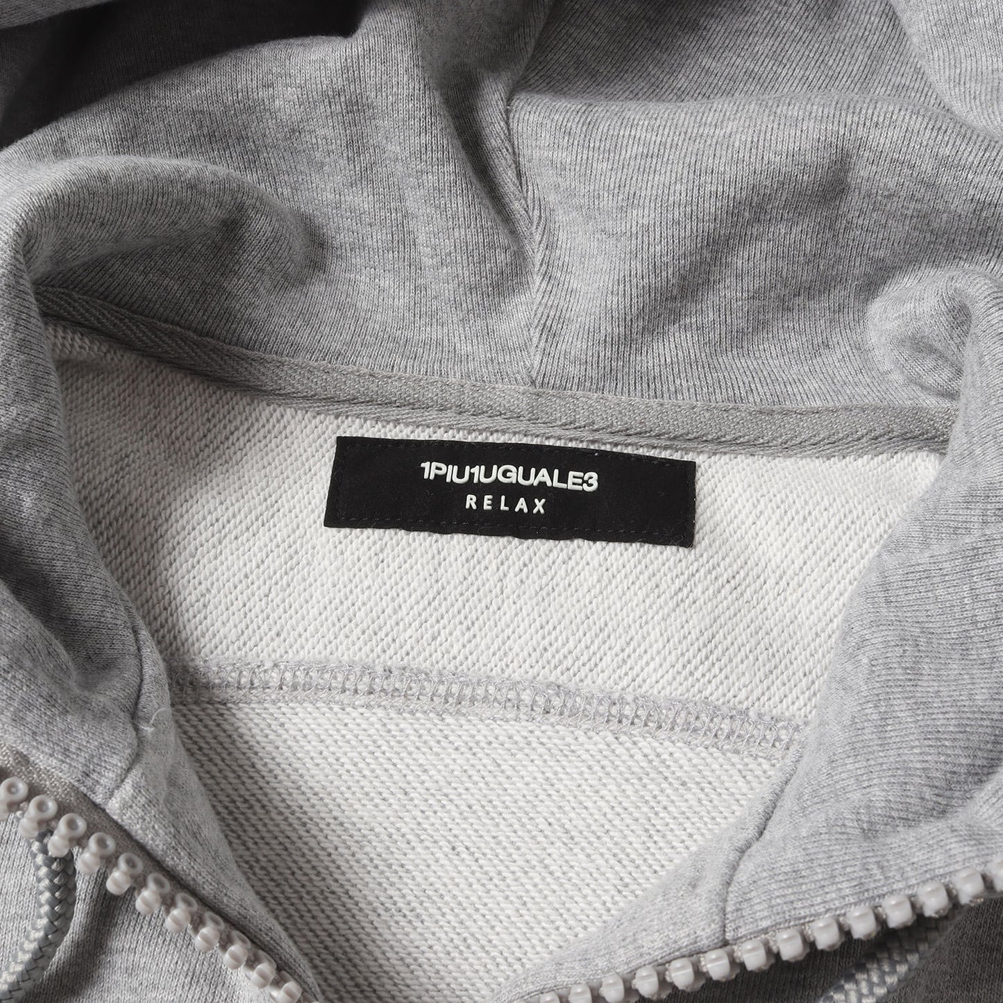 ワンポイント 折り鶴 刺繍 ロゴスリーブ ラインストーン ダブルジップ スウェット パーカー / 裏毛 RELAX