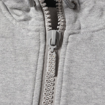 ワンポイント 折り鶴 刺繍 ロゴスリーブ ラインストーン ダブルジップ スウェット パーカー / 裏毛 RELAX