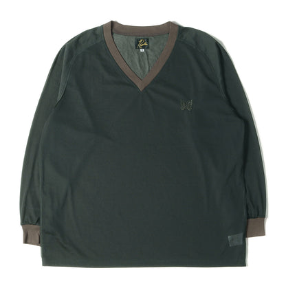 24SS シフォン ディープ Vネック ロングスリーブ Tシャツ (L/S V Neck Tee-Poly Tricot Chiffon OT256)