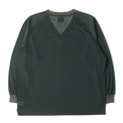 24SS シフォン ディープ Vネック ロングスリーブ Tシャツ (L/S V Neck Tee-Poly Tricot Chiffon OT256)