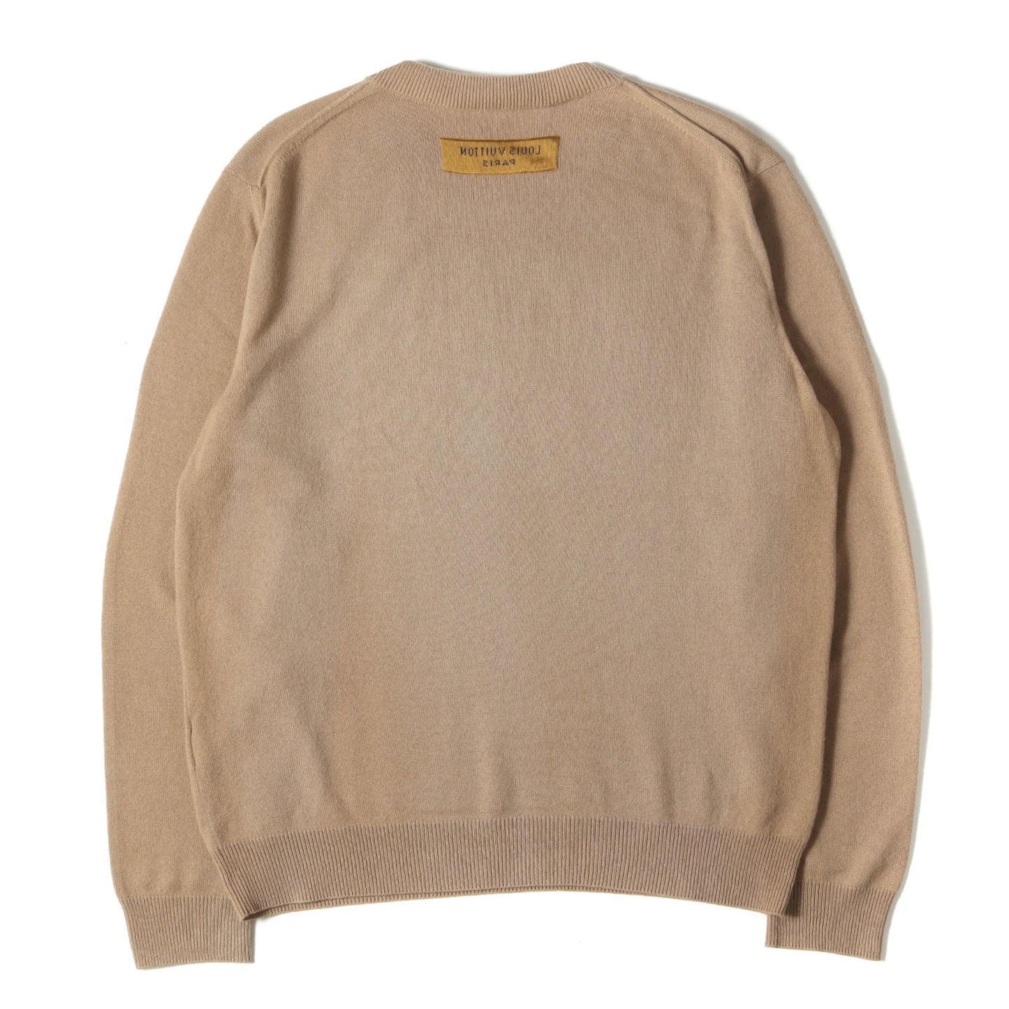 23SS エンボス LV クルーネック カシミヤ ウール ニット (1AF660)