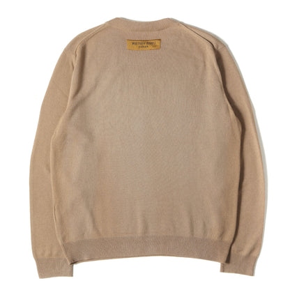 23SS エンボス LV クルーネック カシミヤ ウール ニット (1AF660)