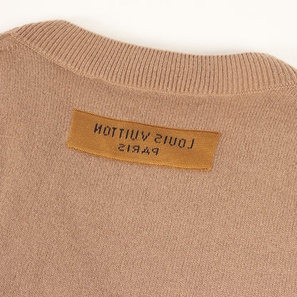 23SS エンボス LV クルーネック カシミヤ ウール ニット (1AF660)
