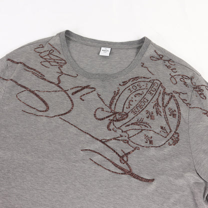 23SS カリグラフィ 刺繍 クルーネック Tシャツ (R23JRS88JAFF)