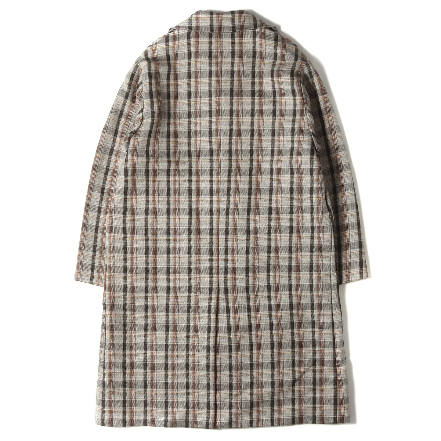 チェック ウール ステンカラーコート (DOUBLE FACE CHECK SOUTIEN COLLAR COAT A9AC01BN)
