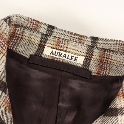 チェック ウール ステンカラーコート (DOUBLE FACE CHECK SOUTIEN COLLAR COAT A9AC01BN)