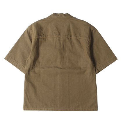 24SS ワンポイント 刺繍 オープンカラー 半袖 デニム シャツ (CUJU0017S0 UTC342)