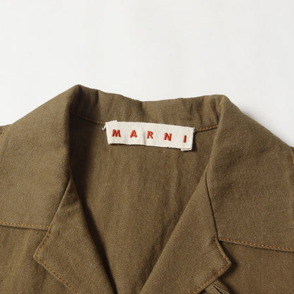 24SS ワンポイント 刺繍 オープンカラー 半袖 デニム シャツ (CUJU0017S0 UTC342)