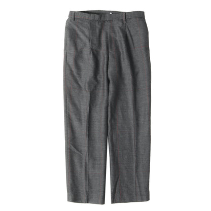 ワンタック ウインドーペン チェック ヘリンボーン 変型 スラックス パンツ