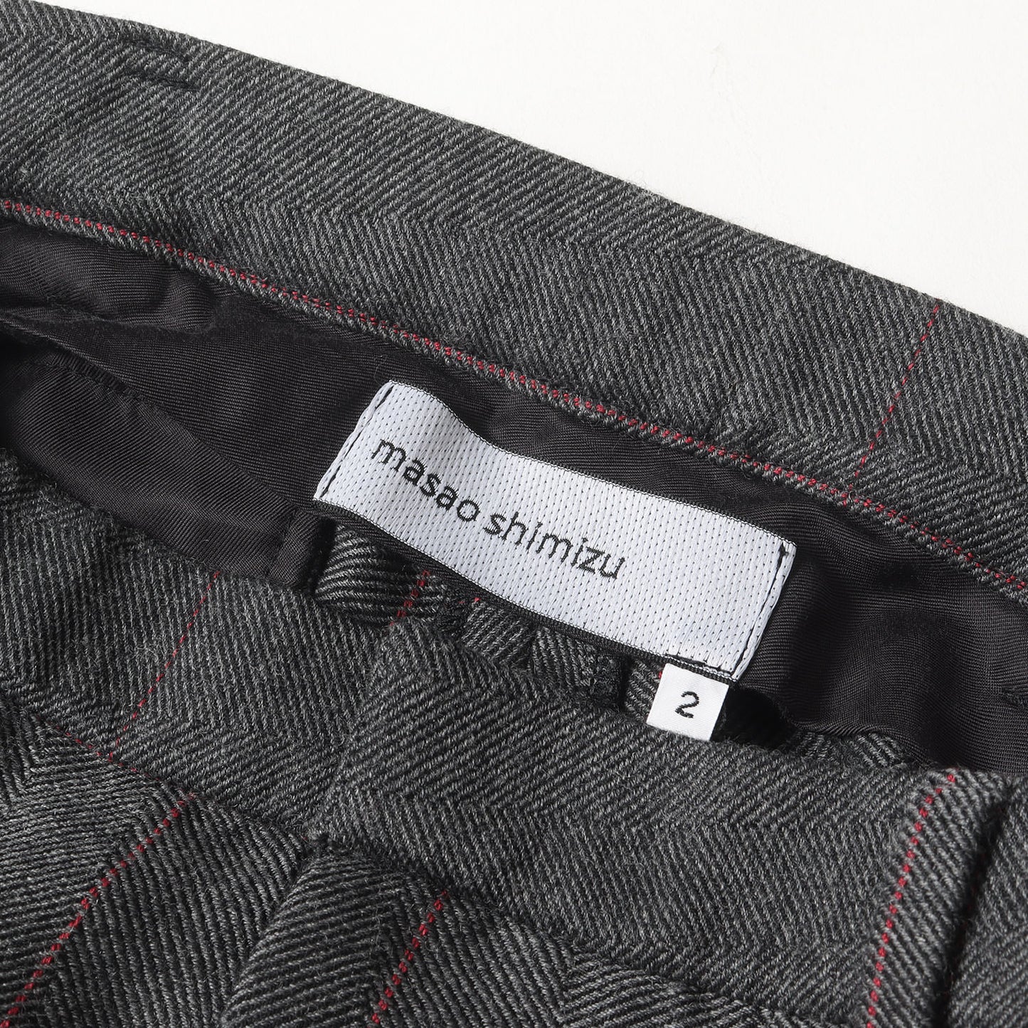 ワンタック ウインドーペン チェック ヘリンボーン 変型 スラックス パンツ