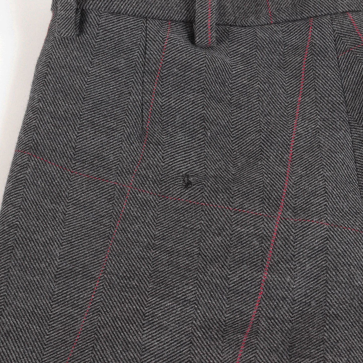 ワンタック ウインドーペン チェック ヘリンボーン 変型 スラックス パンツ