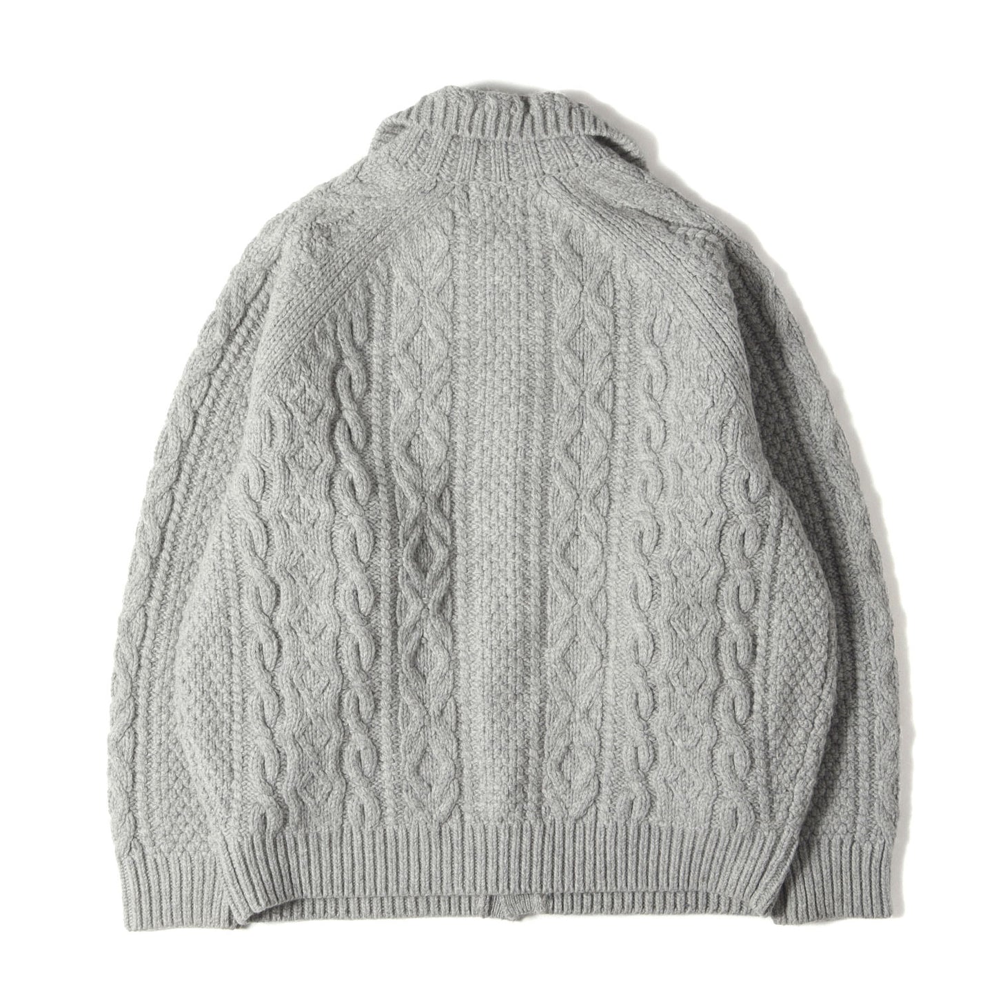 襟付き ケーブル ニット カーディガン (213-1315)