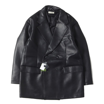 24AW Urban Comfortable リラックスフィット レザレット ダブルブレストジャケット (1254248900062)