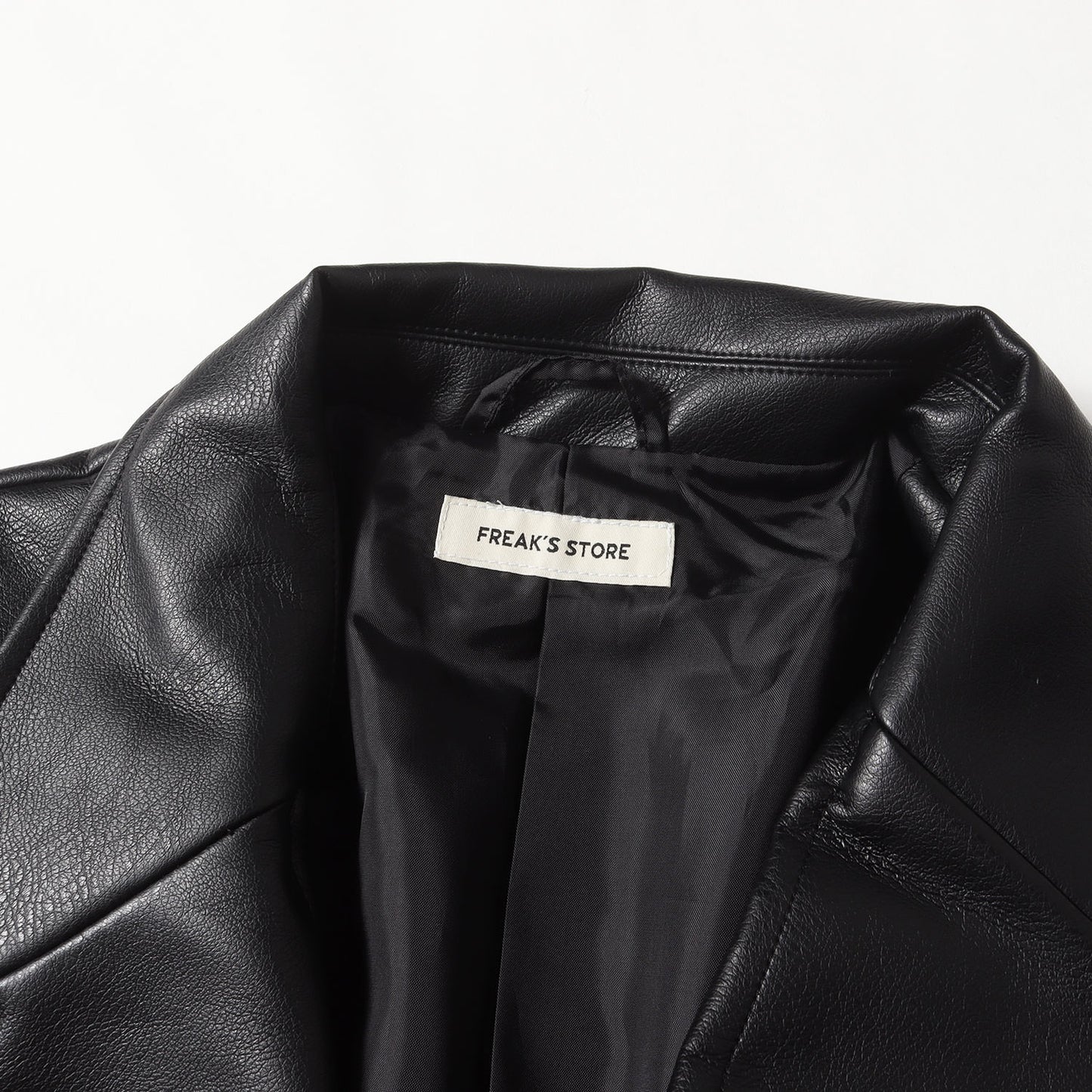 24AW Urban Comfortable リラックスフィット レザレット ダブルブレストジャケット (1254248900062)