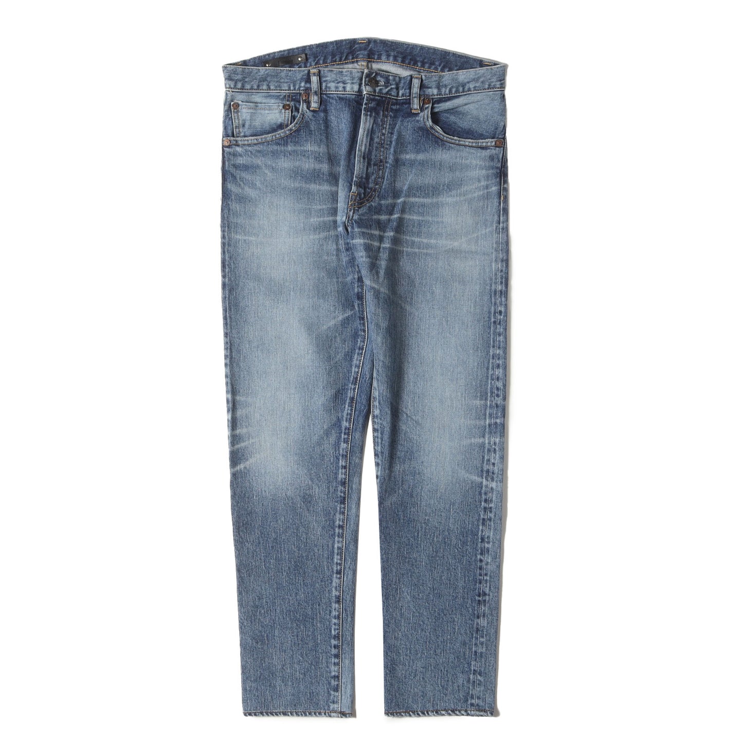 ウォッシュド加工 スリム テーパード ストレッチ デニム パンツ (102 N.Slim Tapered USD FPKH102NSTUD-85) / ジッパーフライ