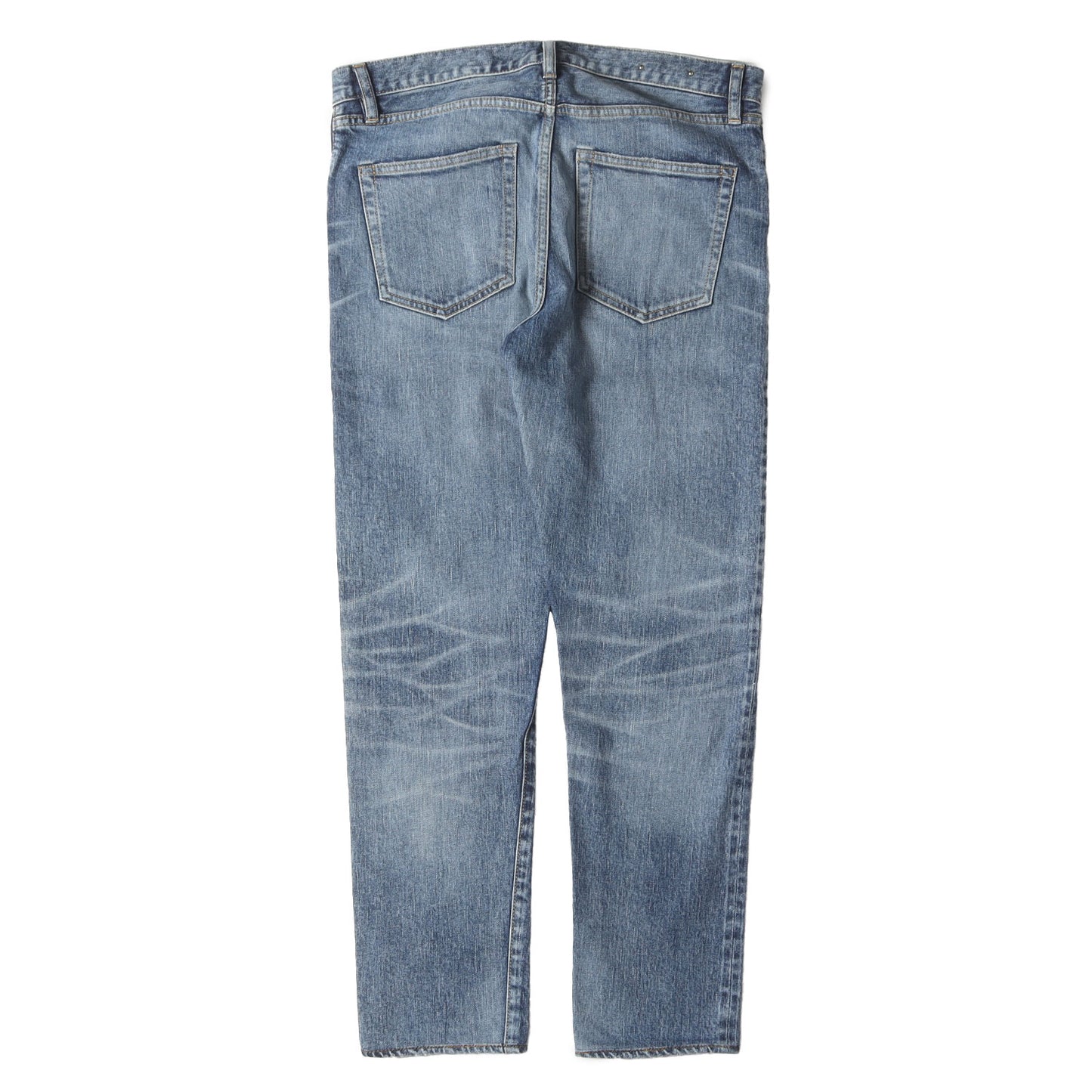 ウォッシュド加工 スリム テーパード ストレッチ デニム パンツ (102 N.Slim Tapered USD FPKH102NSTUD-85) / ジッパーフライ