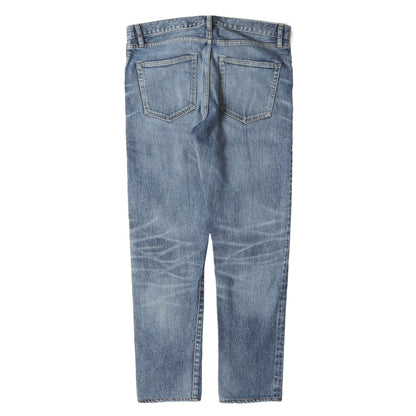 ウォッシュド加工 スリム テーパード ストレッチ デニム パンツ (102 N.Slim Tapered USD FPKH102NSTUD-85) / ジッパーフライ