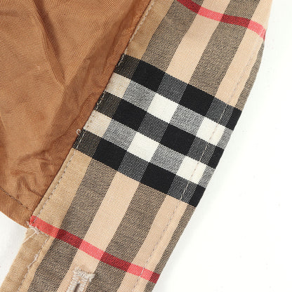 ノバチェック裏地 フライフロント ステンカラー ハーフ コート / MADE IN ENGLAND