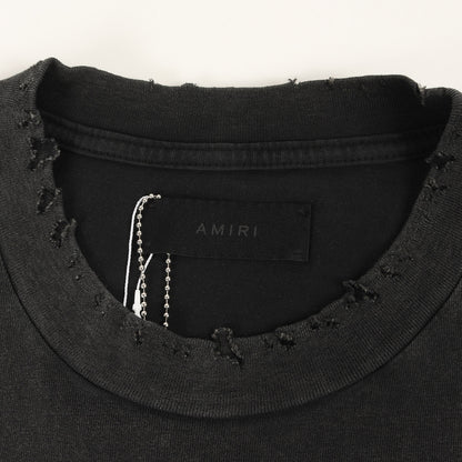 25SS ヴィンテージ加工 ラインストーン ロゴ Tシャツ (VINTAGE AMIRI CRYSTAL STAR TEE AMJYTE1151)