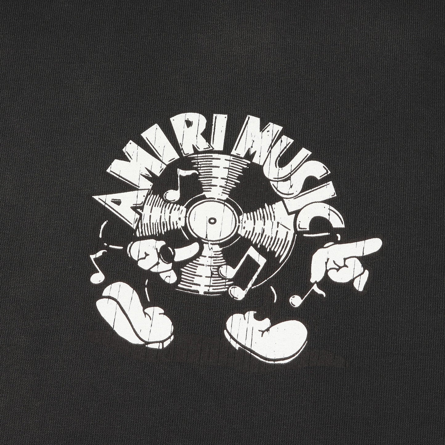 25SS フェード加工 グラフィック ロゴ Tシャツ (MUSIC RECORD TEE AMJYTE1168)