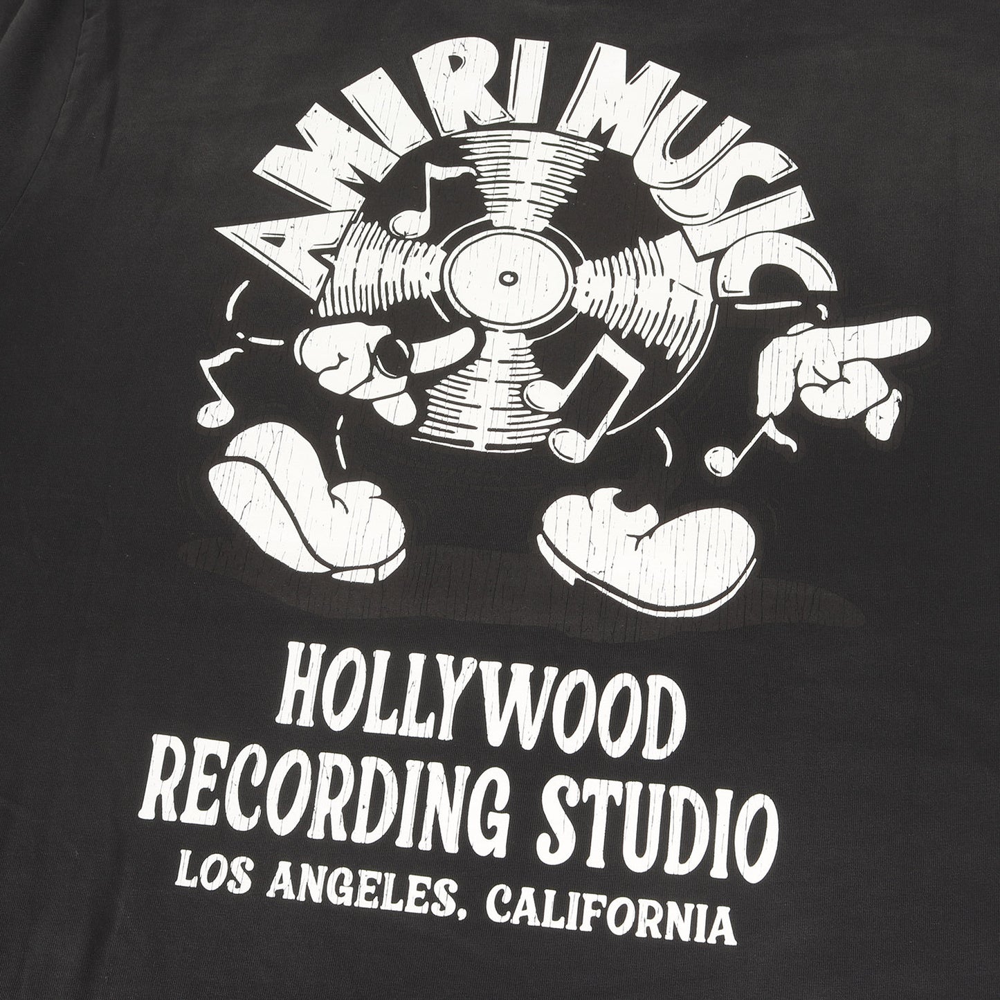 25SS フェード加工 グラフィック ロゴ Tシャツ (MUSIC RECORD TEE AMJYTE1168)