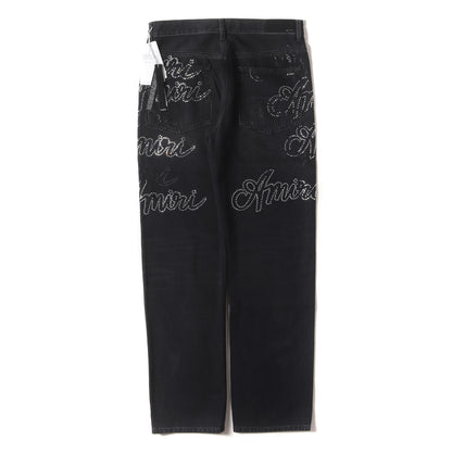25SS スクリプト クリスタル ストレート デニム パンツ (SCRIPT CRYSTAL STRAIGHT AMDNGH1057)